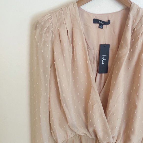 NEW Lulus Dainty Dots Long Sleeve Bodysuit NWT - Picture 3 of 8